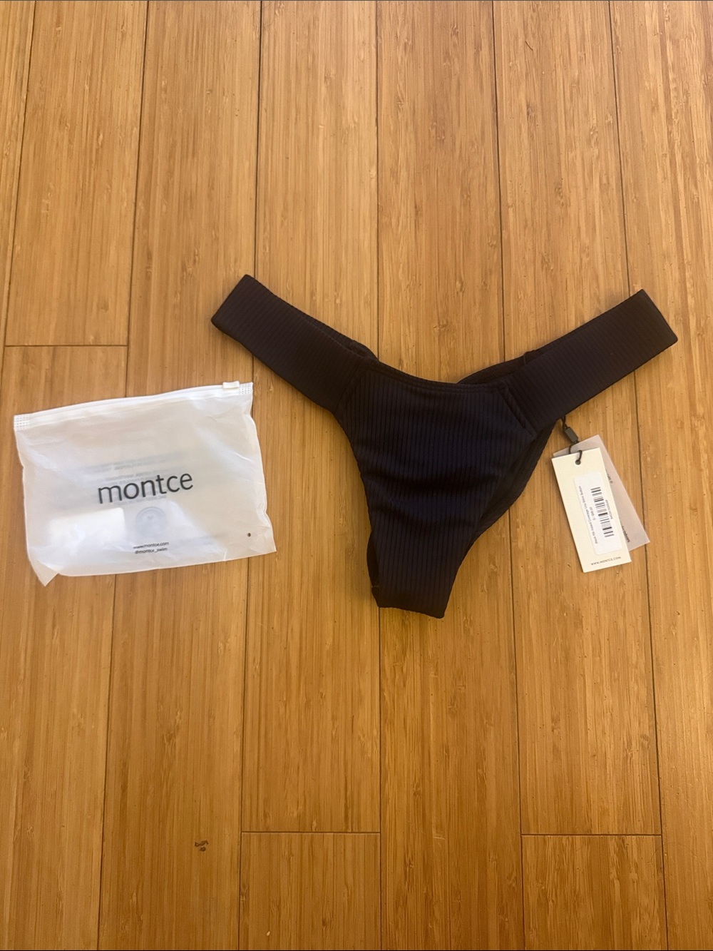 Montce Uno Bikini Bottom | Black Rib - Picture 2 of 14